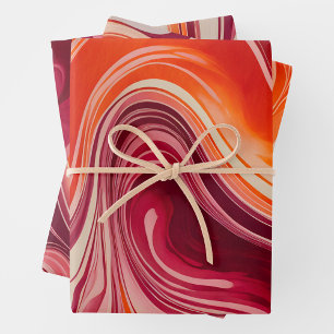 Farbige Papierhandtücher aus Marmor Geschenkpapier Set