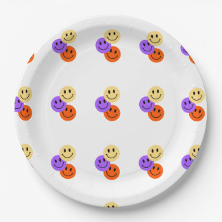 Farbige Papiertafel für Smiley - Party-Tabelle für Pappteller