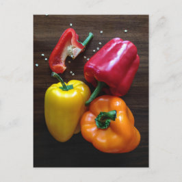 Farbige Paprikaschoten nach Karte