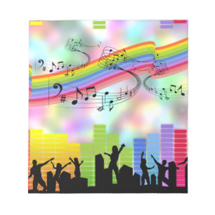 Farbige Party-Musik Notizblock
