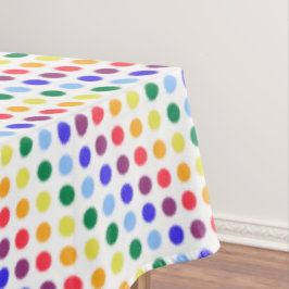 Farbige Party Rainbow Polka Dots Tischdecke