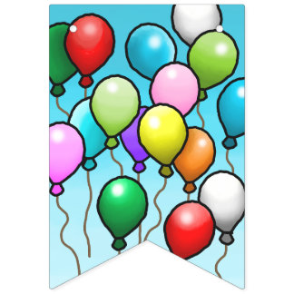 Farbige Partyballons in schönen Farben Wimpelkette