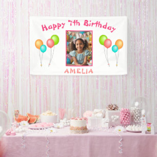 Farbige Partyballons Kindergeburtstag Foto Banner