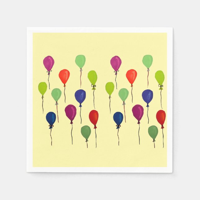 Farbige Partyballons Serviette (Vorderseite)