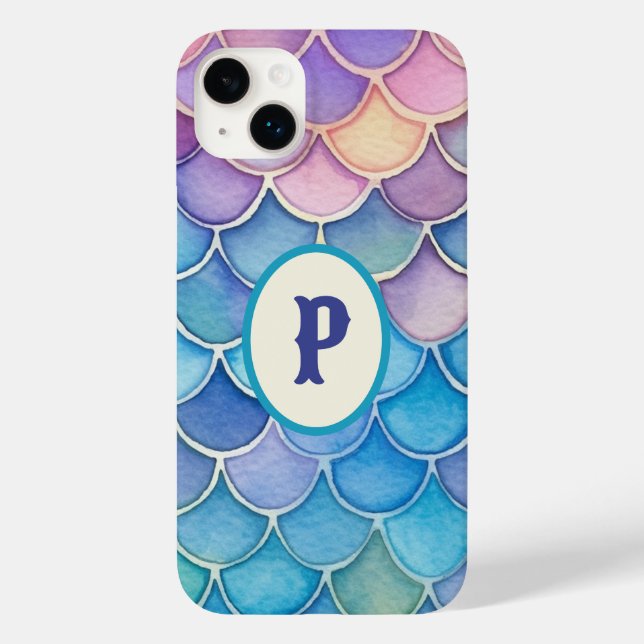Farbige Pastel Personalisiert Mermaid Case-Mate iPhone Hülle (Rückseite)
