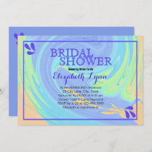 Farbige, pastelfarbene, wirbelfarbene Brautparty-V