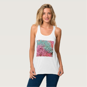 Farbige Pastell-Gypsophila-Baby-Breath-Blumen Pat Tank Top