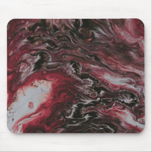 Farbige Pastellrote Abstrakte Gemalte Fluidkunst Mousepad