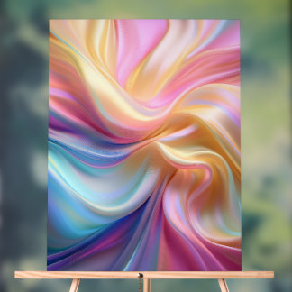 Farbige Pastellseide Acrylschild