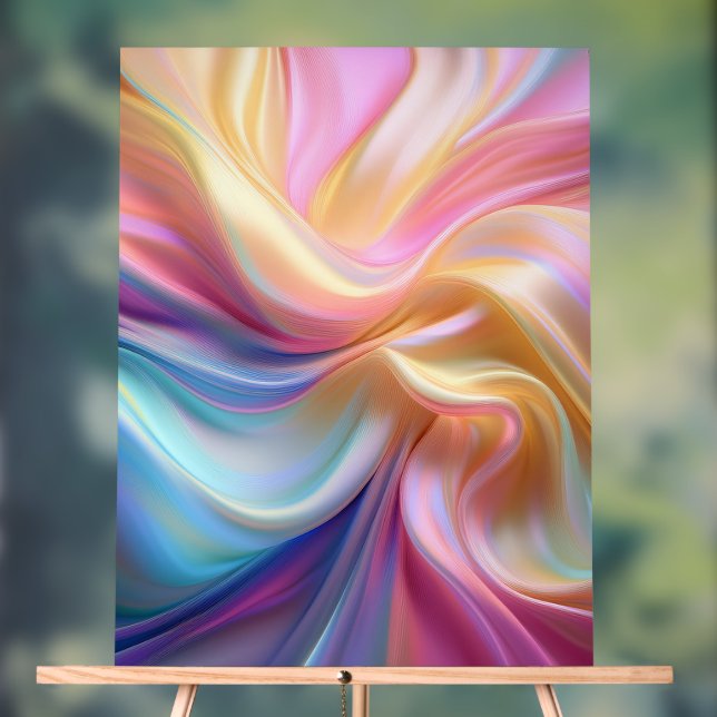 Farbige Pastellseide Acrylschild (Neutral)
