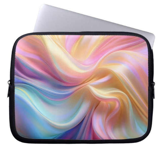 Farbige Pastellseide Laptopschutzhülle (Vorderseite)