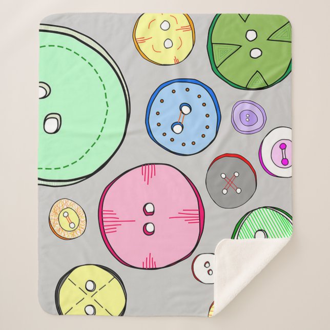 Farbige Pasteltasten Sherpadecke (Vorderseite)