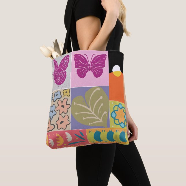 Farbige Patchwork GERAHMT Vintag (Von Nahem)