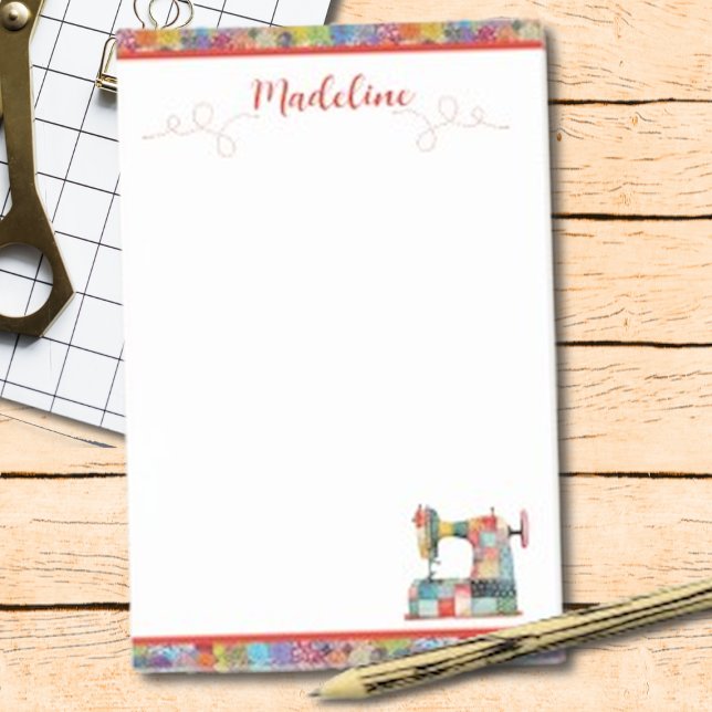 Farbige Patchwork-Nähmaschine Post-it Klebezettel (Von Creator hochgeladen)