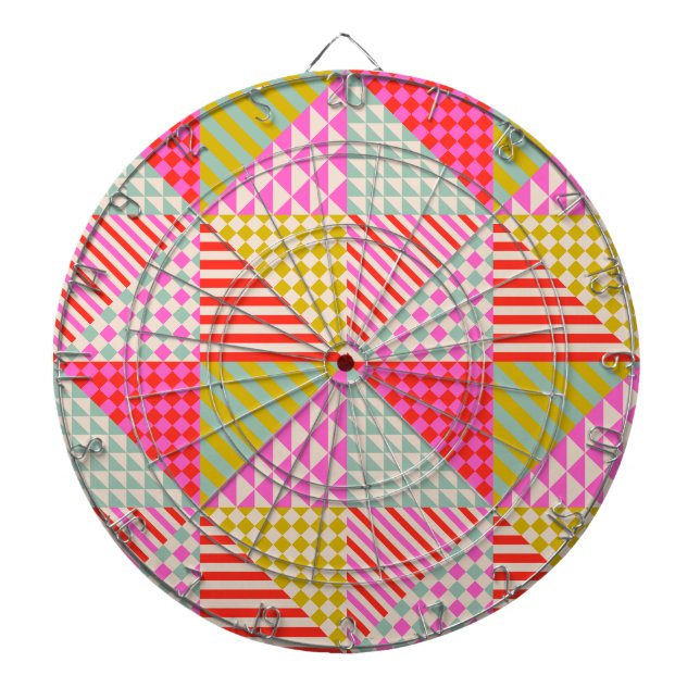 Farbige Patchwork-Spielzimmer-Bar-Dartscheibe Dartscheibe (vorne)