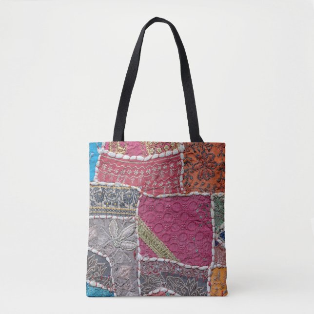 Farbige Patchwork-Teppiche Details (Vorderseite)