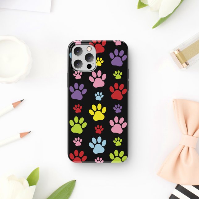 Farbige Paws, Muster, Paw Prints, Hundeschrauben Case-Mate iPhone Hülle (Von Creator hochgeladen)