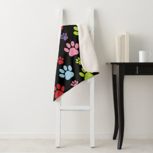 Farbige Paws, Muster, Paw Prints, Hundeschrauben Sherpadecke