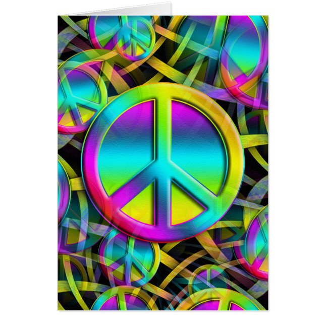 Farbige PEACE nahtlose Muster + Ihre Ideen (Vorne)