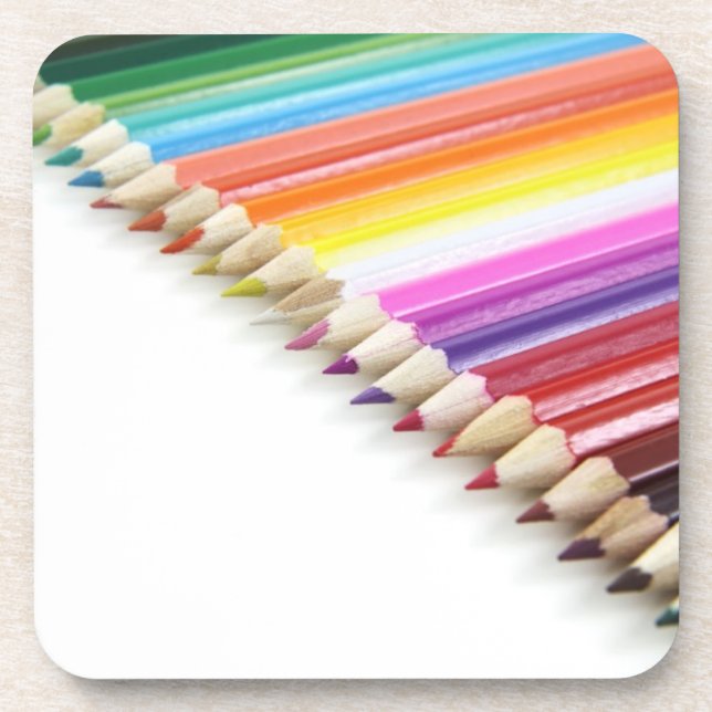 Farbige Pencils Cork Untersetzer (Vorderseite)