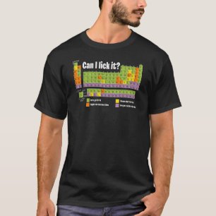 Farbige Periodensystem-Tabelle der Elemente Chem T-Shirt