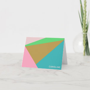 Farbige personalisierte Namenspapierwaren Geometri