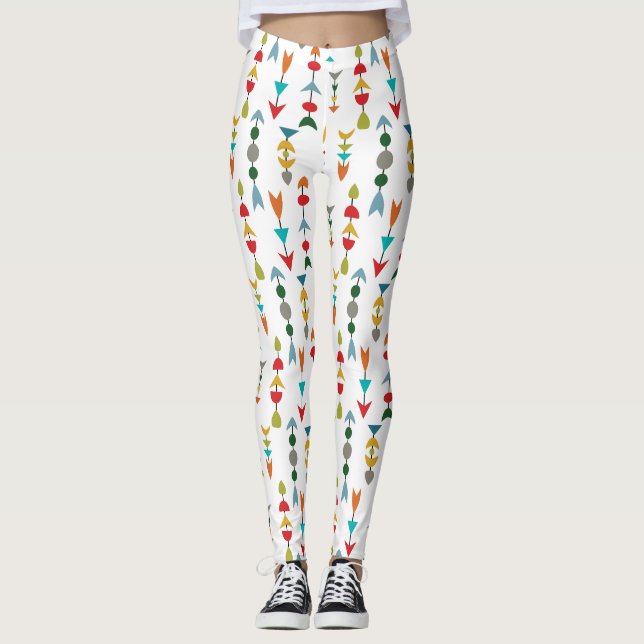 Farbige Pfeile Leggings (Vorderseite)