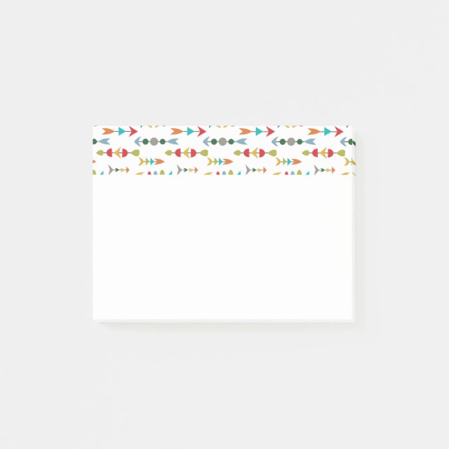 Farbige Pfeile Post-it Klebezettel (Vorderseite)