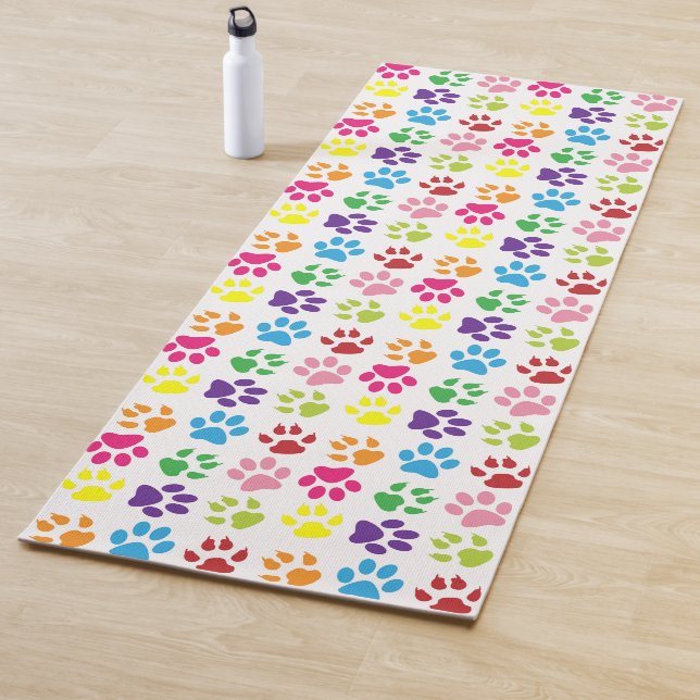 Farbige Pfoten, Hundepfoten, Katzenpaws Yogamatte (Beispiel)