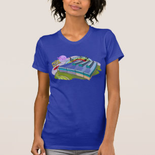 Farbige Piano Keys Lapis Blue Fine Jersey T - Shir T-Shirt