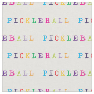 Farbige Pickleball-Schrift weiß Stoff