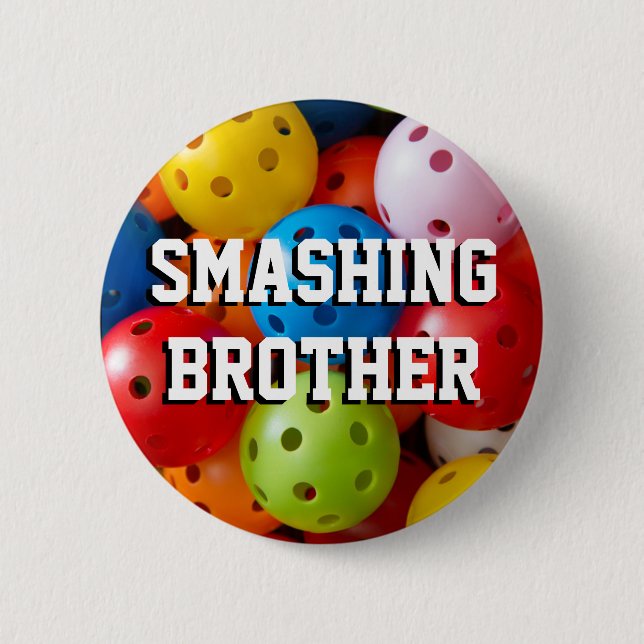 Farbige Pickleballs Button (Vorderseite)