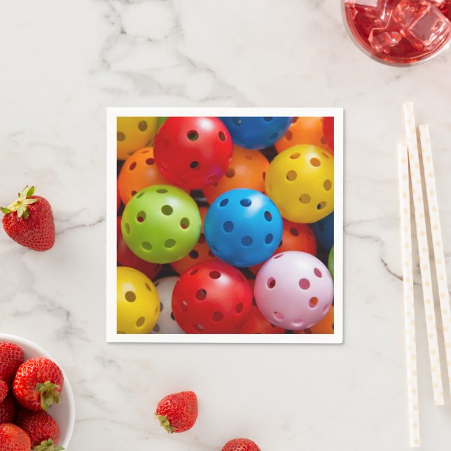 Farbige Pickleballs Serviette (Beispiel)