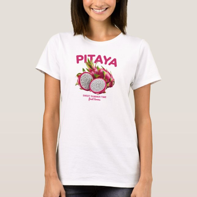Farbige Pitaya-Drachenfrucht-Sommer-Design T-Shirt (Vorderseite)