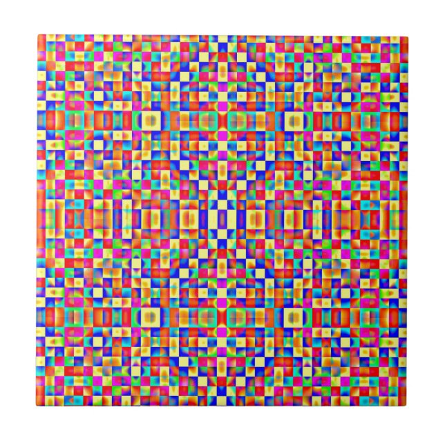Farbige Pixel Fliese (Vorderseite)