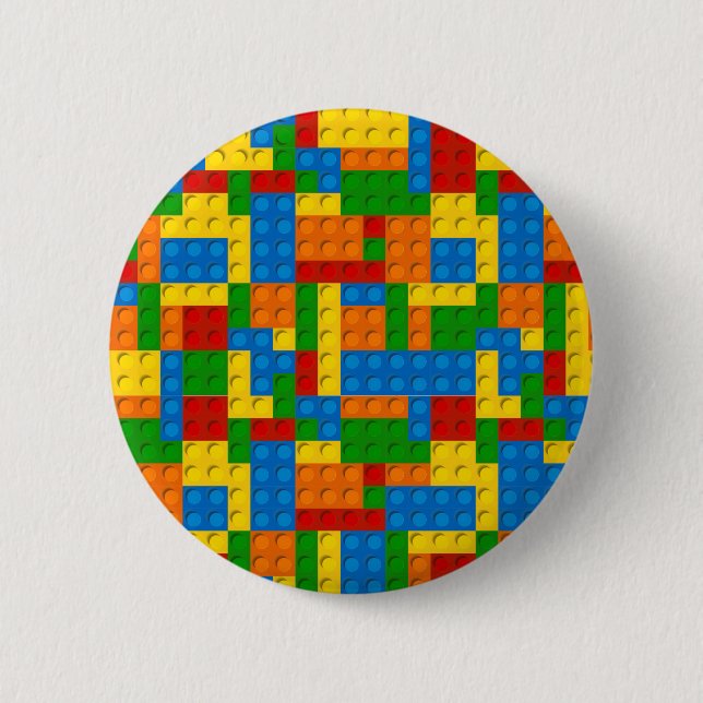 farbige Plastikblöcke Button (Vorderseite)