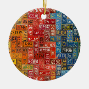 Farbige Platten aus allen 50 Bundesstaaten Keramikornament