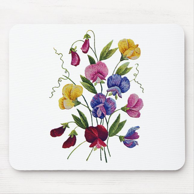 Farbige Platterbsen Mousepad (Vorne)