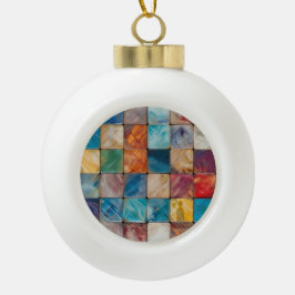 Farbige Plätze Keramik Kugel-Ornament