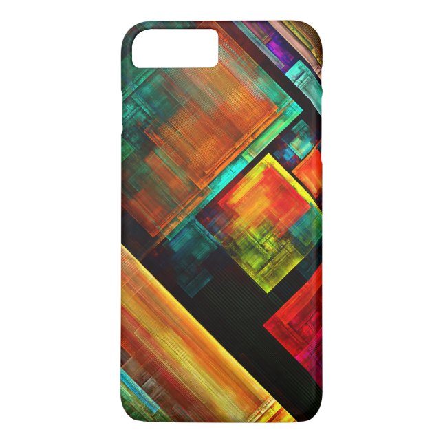 Farbige Plätze Modernes Abstraktes Kunstmuster #04 Case-Mate iPhone Hülle (Rückseite)