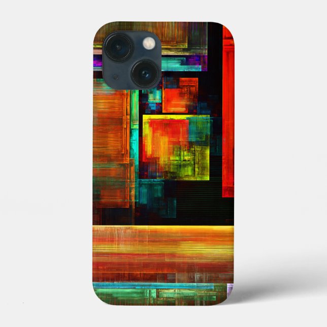 Farbige Plätze Modernes Abstraktes Kunstmuster #04 Case-Mate iPhone Hülle (Rückseite)