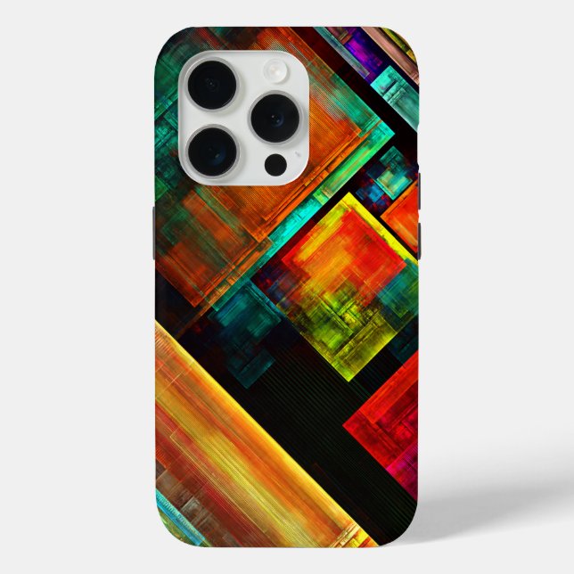 Farbige Plätze Modernes Abstraktes Kunstmuster #04 Case-Mate iPhone Hülle (Rückseite)