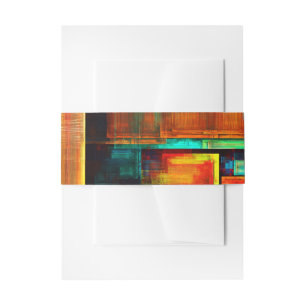 Farbige Plätze Modernes Abstraktes Kunstmuster #04 Einladungsbanderole