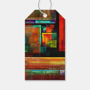 Farbige Plätze Modernes Abstraktes Kunstmuster #04 Geschenkanhänger