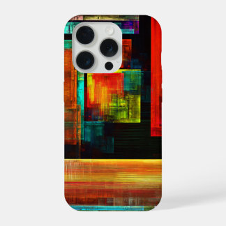 Farbige Plätze Modernes Abstraktes Kunstmuster #04 iPhone 15 Pro Hülle