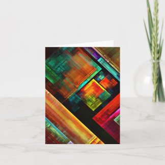 Farbige Plätze Modernes Abstraktes Kunstmuster #04 Karte