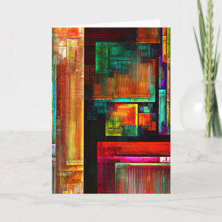 Farbige Plätze Modernes Abstraktes Kunstmuster #04 Karte