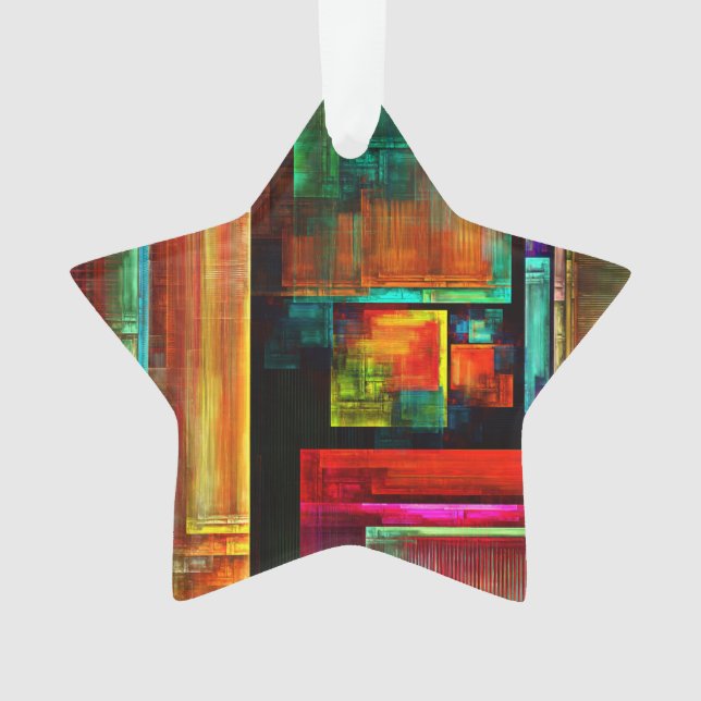 Farbige Plätze Modernes Abstraktes Kunstmuster #04 Ornament (Vorderseite)