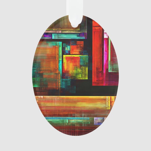 Farbige Plätze Modernes Abstraktes Kunstmuster #04 Ornament (Vorderseite)