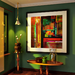 Farbige Plätze Modernes Abstraktes Kunstmuster #04 Poster